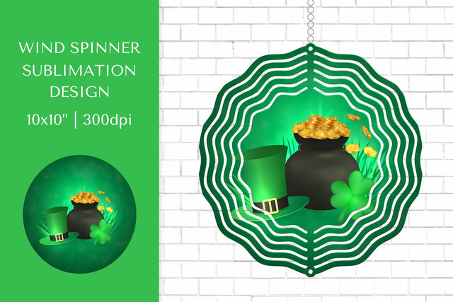 St. Patricks Day Wind Spinner Sublimation Design PNG Sublimation LaBelezoka 