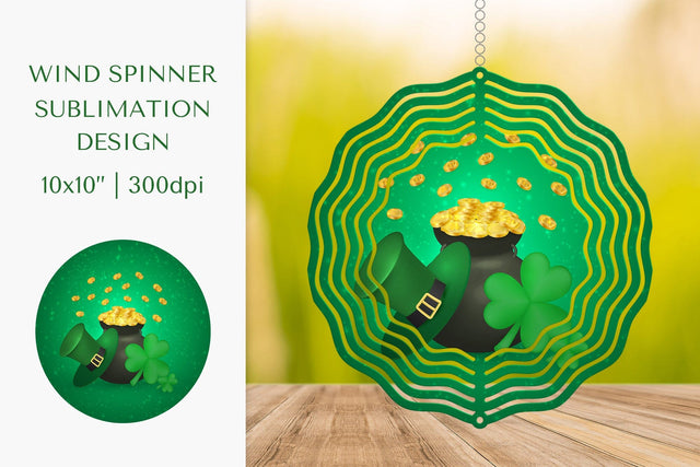 St. Patricks Day Wind Spinner Sublimation Design PNG Sublimation LaBelezoka 