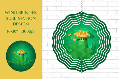St. Patricks Day Wind Spinner Sublimation Design PNG Sublimation LaBelezoka 