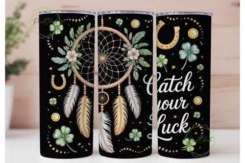 St. Patrick's Dreamcatcher Tumbler Wrap Sublimation PixelChick 