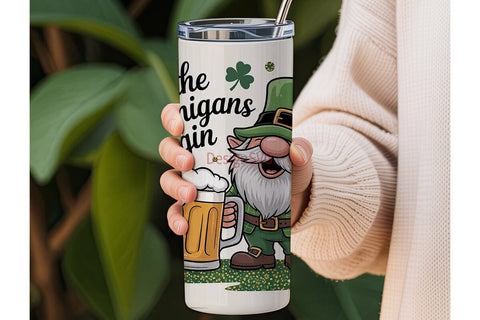 St. Patrick's Gnome 20oz Tumbler Wrap Sublimation DesignSVG 