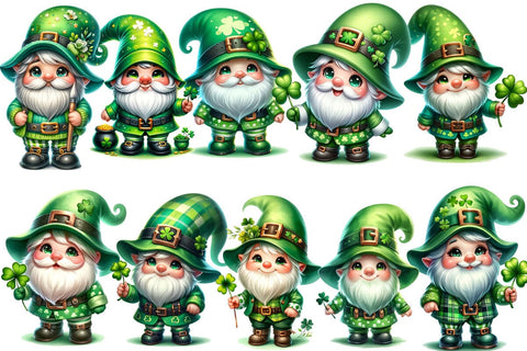 St Patrick's Gnome Illustrator Clipart,Quotes and Sayings,Food & Drink,On Sale, Print & Cut Sublimation Newmockups 