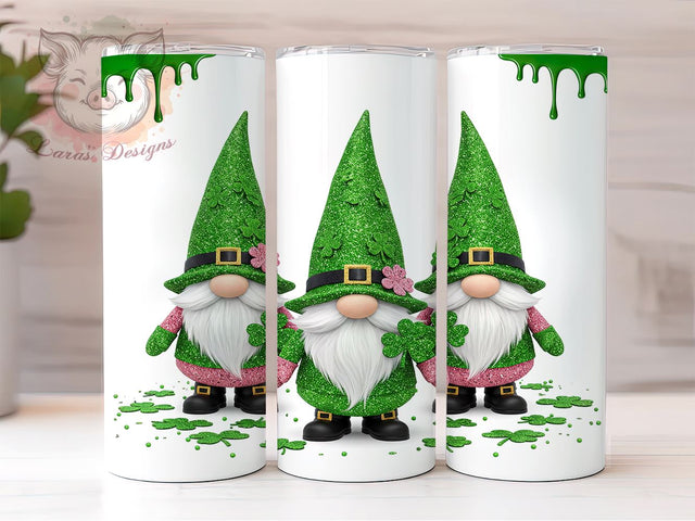 St. Patrick's Gnome Shamrock Tumbler Wrap, Gnome Tumbler, 20oz Tumbler Wrap, Sublimation Design, Irish Gnome Decor, Shamrock Drinkware, Holiday Gifts Sublimation Lara' s Designs 