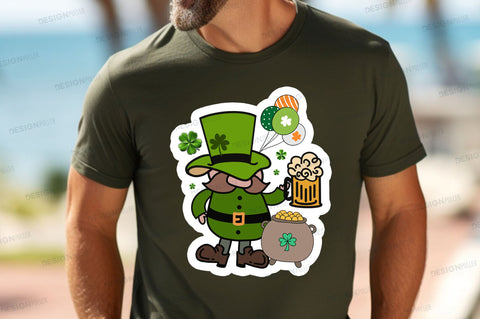 St patricks gnome Sticker Design Sublimation Regulrcrative 
