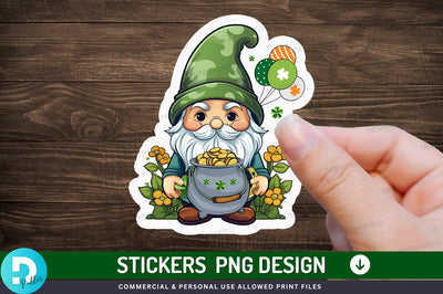 St patricks gnome Sticker Design Sublimation Regulrcrative 