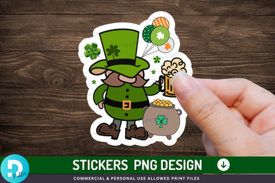 St patricks gnome Sticker Design Sublimation Regulrcrative 
