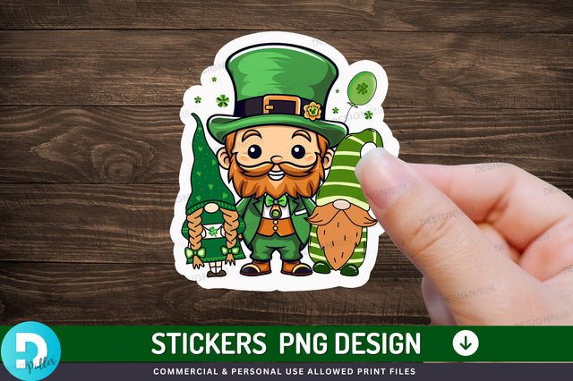 St patricks gnome Sticker Design Sublimation Regulrcrative 