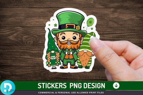 St patricks gnome Sticker Design Sublimation Regulrcrative 