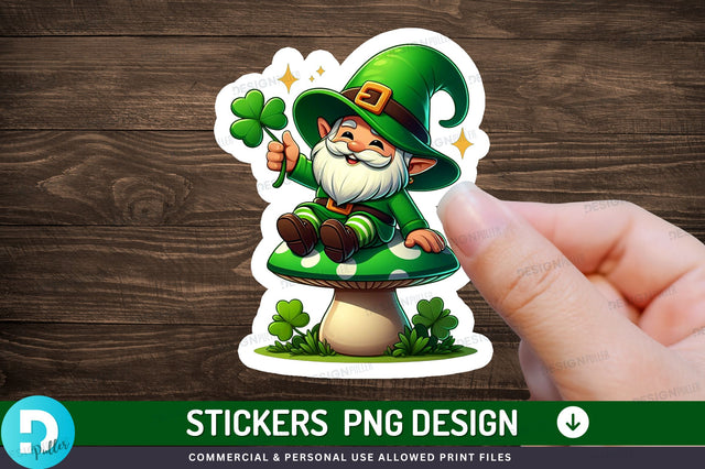St patricks gnome Sticker Design Sublimation Regulrcrative 