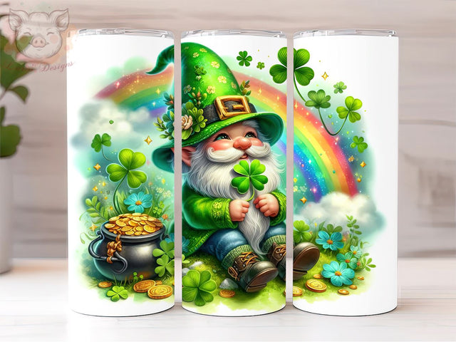 St Patrick's Gnome Tumbler Wrap, 20 oz Skinny Tumbler Sublimation Design, Gnome Tumbler Wrap, St Patrick's Tumbler Wrap, Digital Download Sublimation Lara' s Designs 