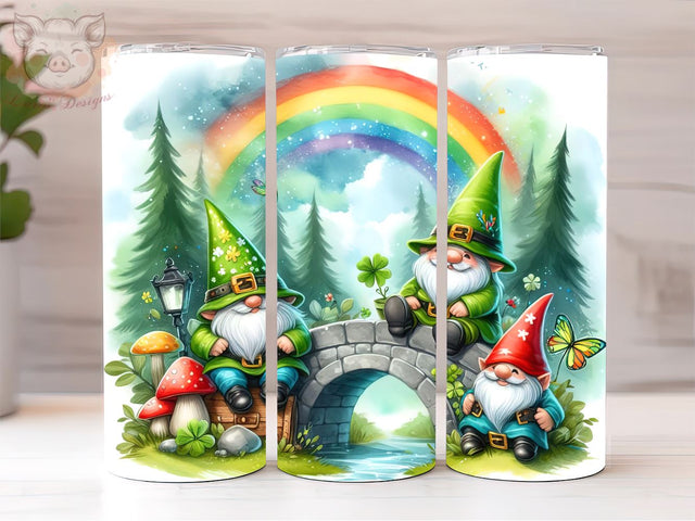 St Patrick's Gnome Tumbler Wrap, Gnome Tumbler Wrap, St Patrick's PNG Downloads, 20oz Tumbler Png, Sublimation Design, Digital, Digital Download PNG Sublimation Lara' s Designs 
