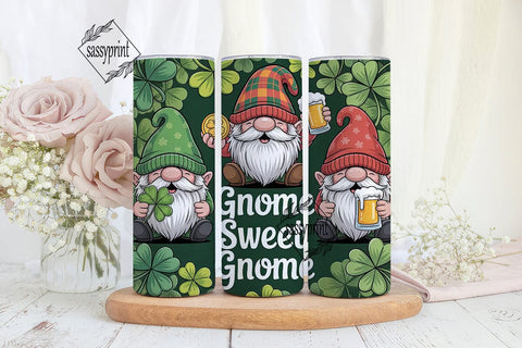 St. Patrick's Gnomes 20oz Tumbler Sublimation sassyprint 