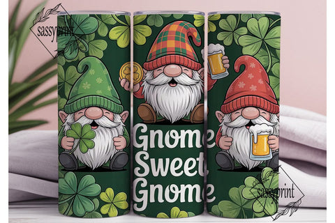 St. Patrick's Gnomes 20oz Tumbler Sublimation sassyprint 