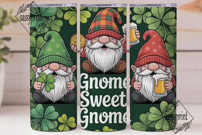 St. Patrick's Gnomes 20oz Tumbler Sublimation sassyprint 