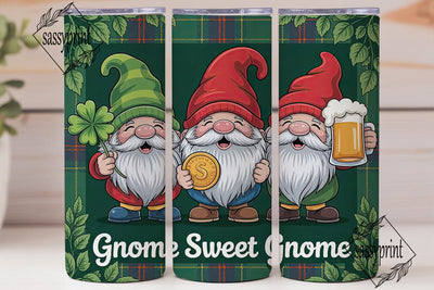 St. Patrick's Gnomes 20oz Tumbler Sublimation sassyprint 