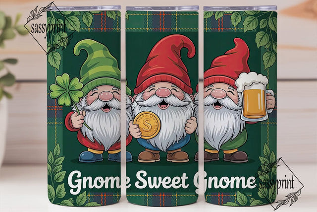 St. Patrick's Gnomes 20oz Tumbler Sublimation sassyprint 