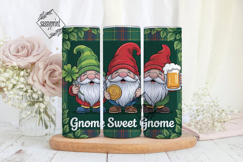 St. Patrick's Gnomes 20oz Tumbler Sublimation sassyprint 