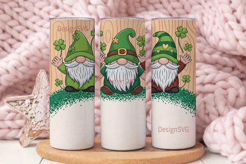 St. Patrick's Gnomes 20oz Tumbler Wrap Sublimation DesignSVG 