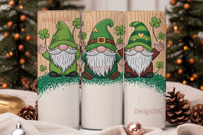 St. Patrick's Gnomes 20oz Tumbler Wrap Sublimation DesignSVG 