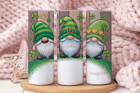 St. Patrick's Gnomes 20oz Tumbler Wrap Sublimation DesignSVG 