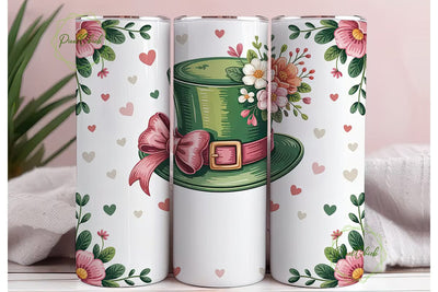 St. Patrick's Hat & Bow 20oz Tumbler Sublimation PixelChick 
