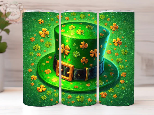 St. Patricks Hat Glitter Tumbler Png, st patricks Day tumbler png, St Patrick's PNG Downloads, 20oz Tumbler Png, Sublimation Design, Digital, Digital Download PNG Sublimation Lara' s Designs 