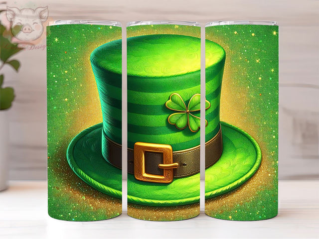 St. Patricks Hat Glitter Tumbler Png, st patricks Day tumbler png, St Patrick's PNG Downloads, 20oz Tumbler Png, Sublimation Design, Digital, Digital Download PNG Sublimation Lara' s Designs 