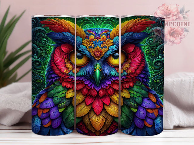 St Patrick’s Owl Shamrock Lucky Tumbler, Lucky Tumbler, Shamrock Wrap, Irish Holiday, Festive Design, Sublimation Cup, 20Oz Tumbler Sublimation Li Zamperini 