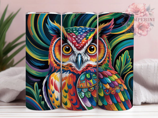 St Patrick’s Owl Shamrock Lucky Tumbler, Lucky Tumbler, Shamrock Wrap, Irish Holiday, Festive Design, Sublimation Cup, 20Oz Tumbler Sublimation Li Zamperini 