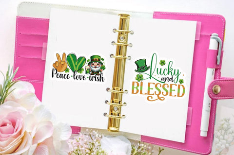St Patricks Printable Sticker Bundle Sublimation Regulrcrative 