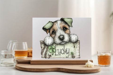 St. Patrick's Puppy Clipart PNG Sublimation SVGArt 