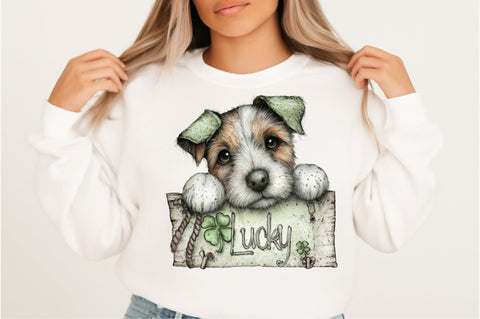St. Patrick's Puppy Clipart PNG Sublimation SVGArt 