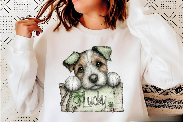 St. Patrick's Puppy Clipart PNG Sublimation SVGArt 