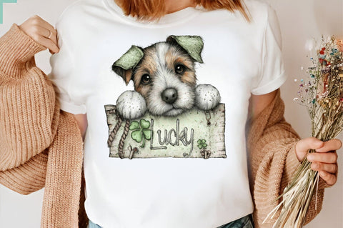 St. Patrick's Puppy Clipart PNG Sublimation SVGArt 