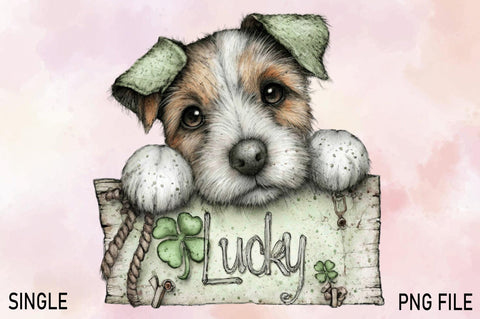 St. Patrick's Puppy Clipart PNG Sublimation SVGArt 