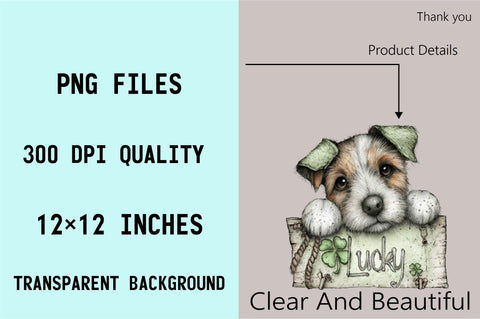 St. Patrick's Puppy Clipart PNG Sublimation SVGArt 
