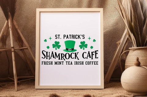 St. Patrick’s Shamrock Cafe Fresh Sign SVG Design SVG Regulrcrative 