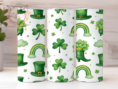 St. Patrick's Shamrock Green Tumbler, Shamrock Tumbler, 20oz Tumbler Wrap, Sublimation Design, Green Tumbler, Holiday Drinkware, Irish Decor Sublimation Lara' s Designs 