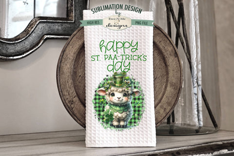 St Patricks Sheep Sublimation Kitchen Towel Designs Sublimation Ewe-N-Me Designs 