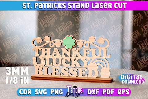 St. Patrick's Stand | Decorative Stand Laser Cut | CNC File SVG The T Store Design 