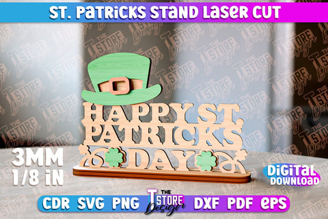 St. Patrick's Stand | Decorative Stand Laser Cut | CNC File SVG The T Store Design 