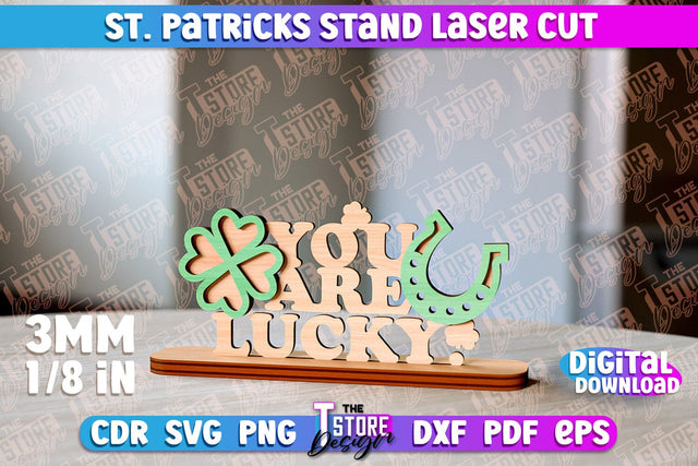 St. Patrick's Stand | Decorative Stand Laser Cut | CNC File SVG The T Store Design 
