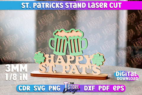 St. Patrick's Stand | Decorative Stand Laser Cut | CNC File SVG The T Store Design 