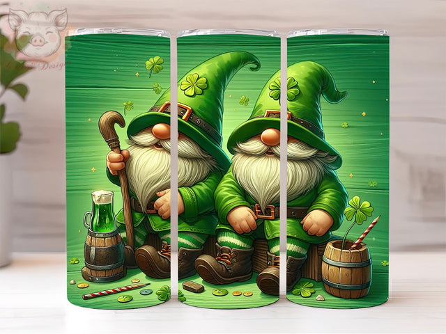 St. Patrick's Tumbler Wrap, Gnome Tumbler PNG, St Patrick's PNG Downloads, 20oz Tumbler Png, Sublimation Design, Digital, Digital Download PNG Sublimation Lara' s Designs 