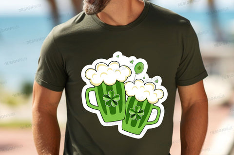 St Patricks Wine Sticker Design Sublimation Regulrcrative 