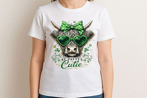 St Patty’s Cutie Cow PNG | Cute Shamrock Sublimation Design SVG BillahCrafts 