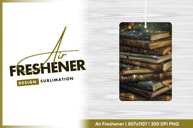 Stack of Antique Books with Gold Gilding and Sparkling Lights Sublimation Regulrcrative 