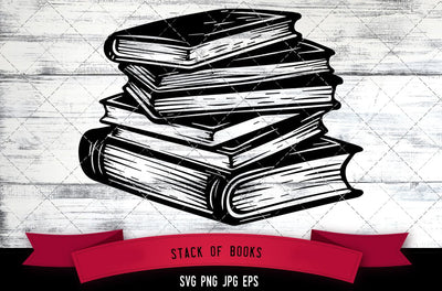 Stack of Books SVG, Bibliophile SVG SVG Loveleen Kaur 