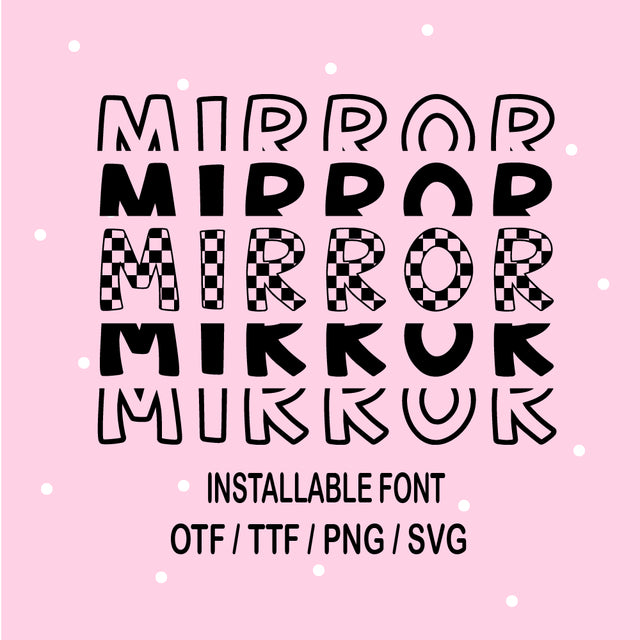 Stacked Checkered Font TTF, Stacked Font otf, Mirror Font svg, Stacked Letters png, Stacking Font, Cricut Font, Procreate, Mirror Letters SVG Sassy Vector Girl 