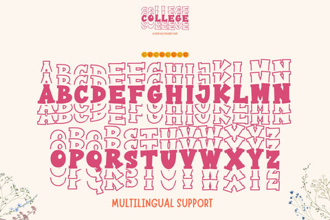 Stacked College Font Dm Letter Studio 